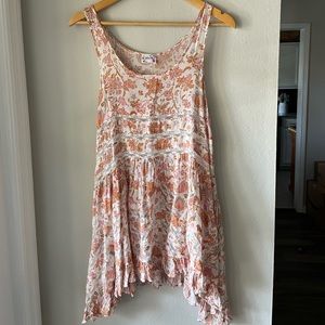 Free People Orange Voile and Lace Top/ Dress